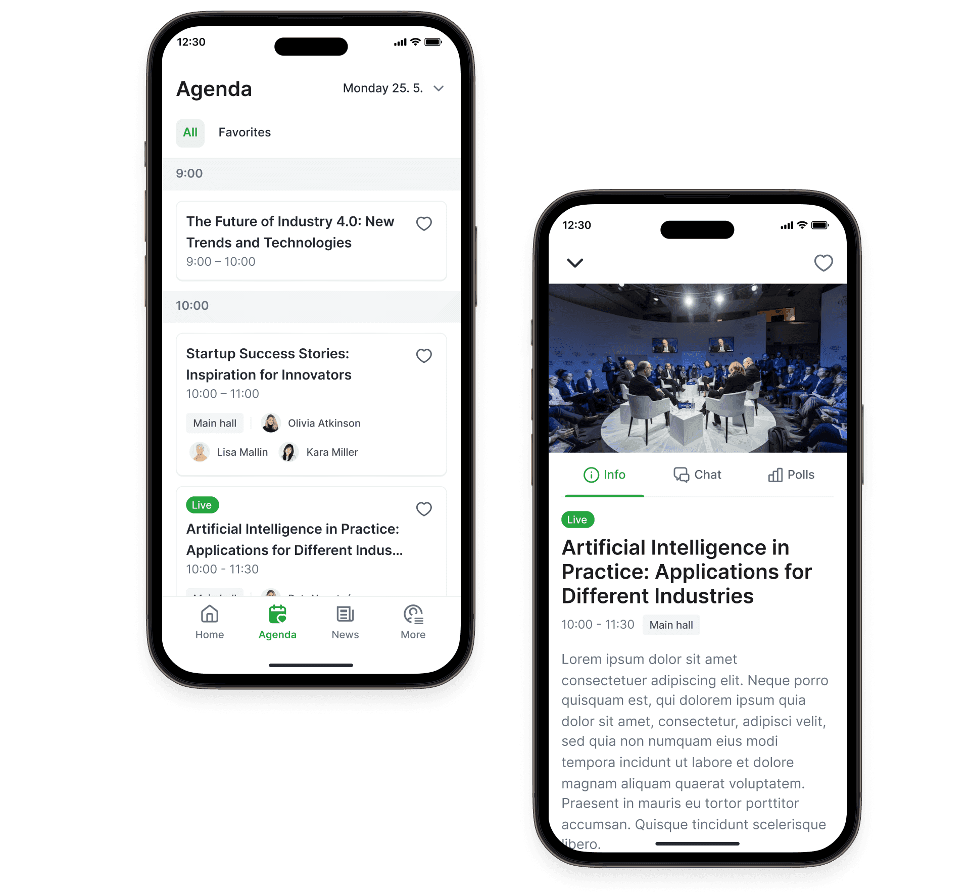 Event agenda at your fingertips