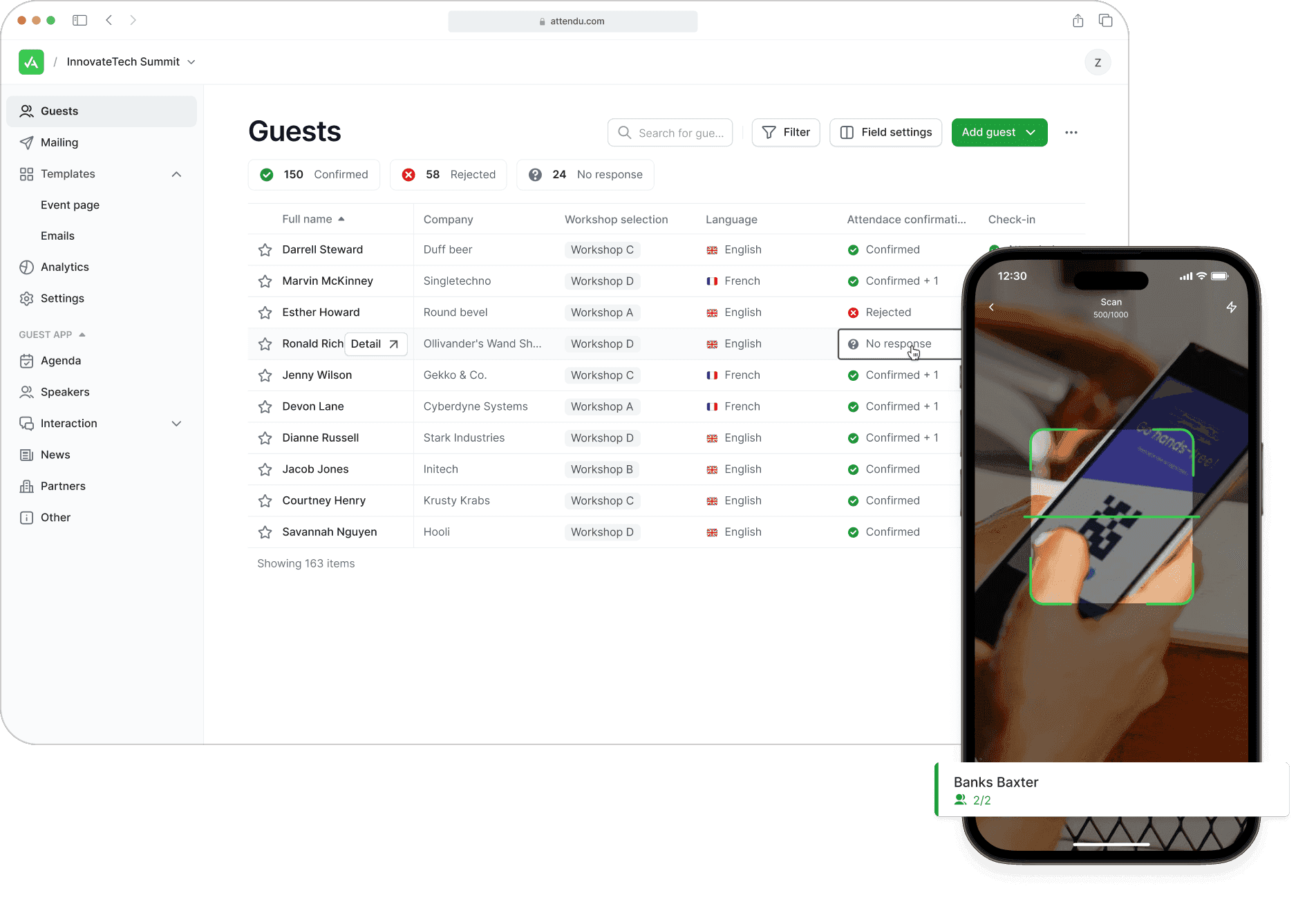 Best events start with Attendu