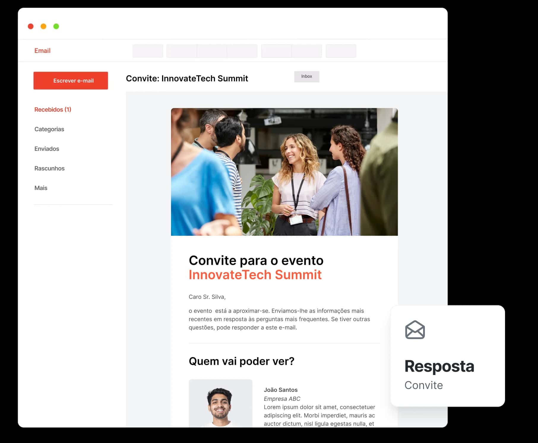 Convites e mailing