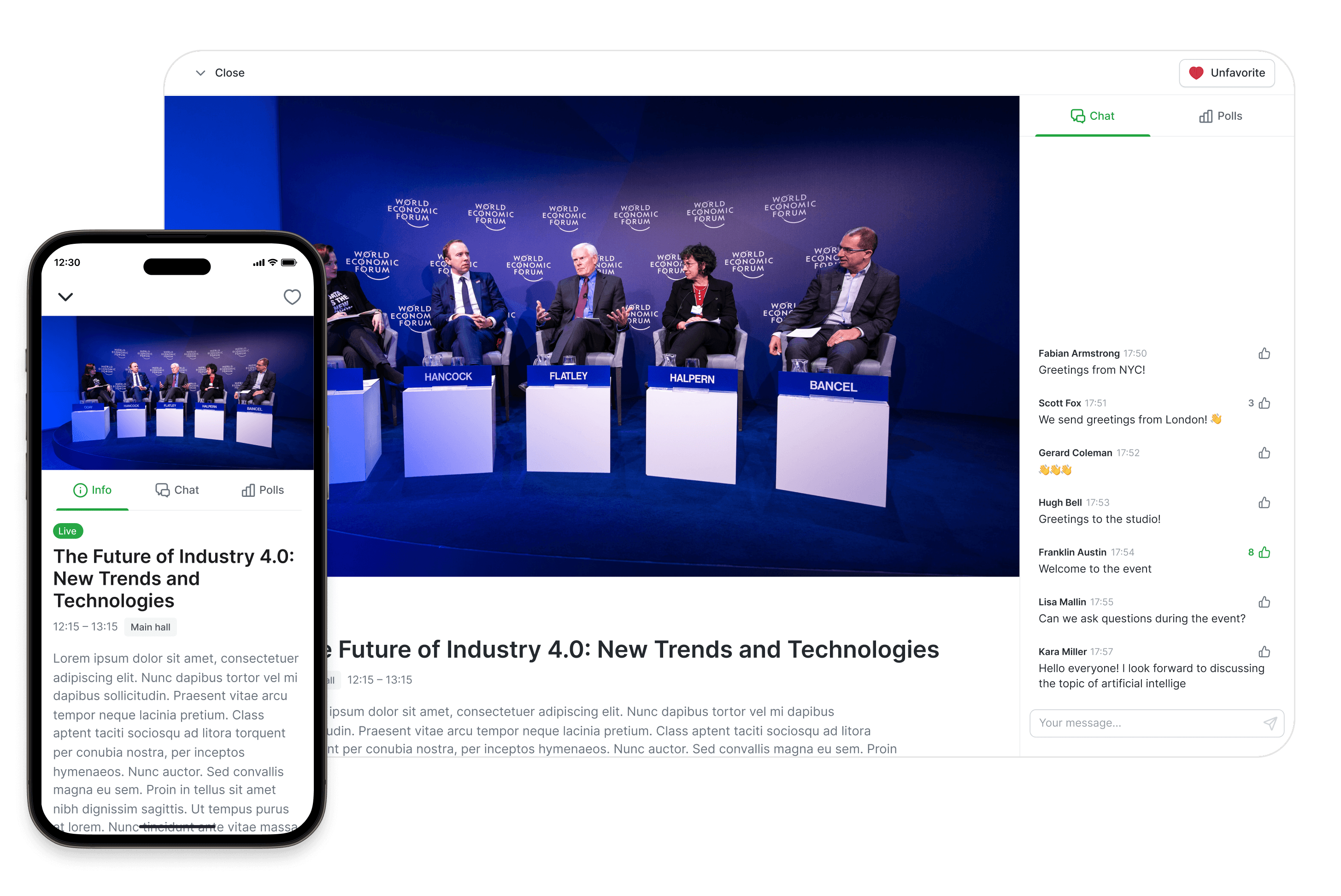 Livestream and desktop versions