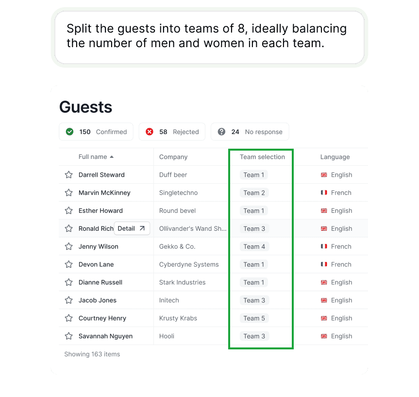 Manage your guests