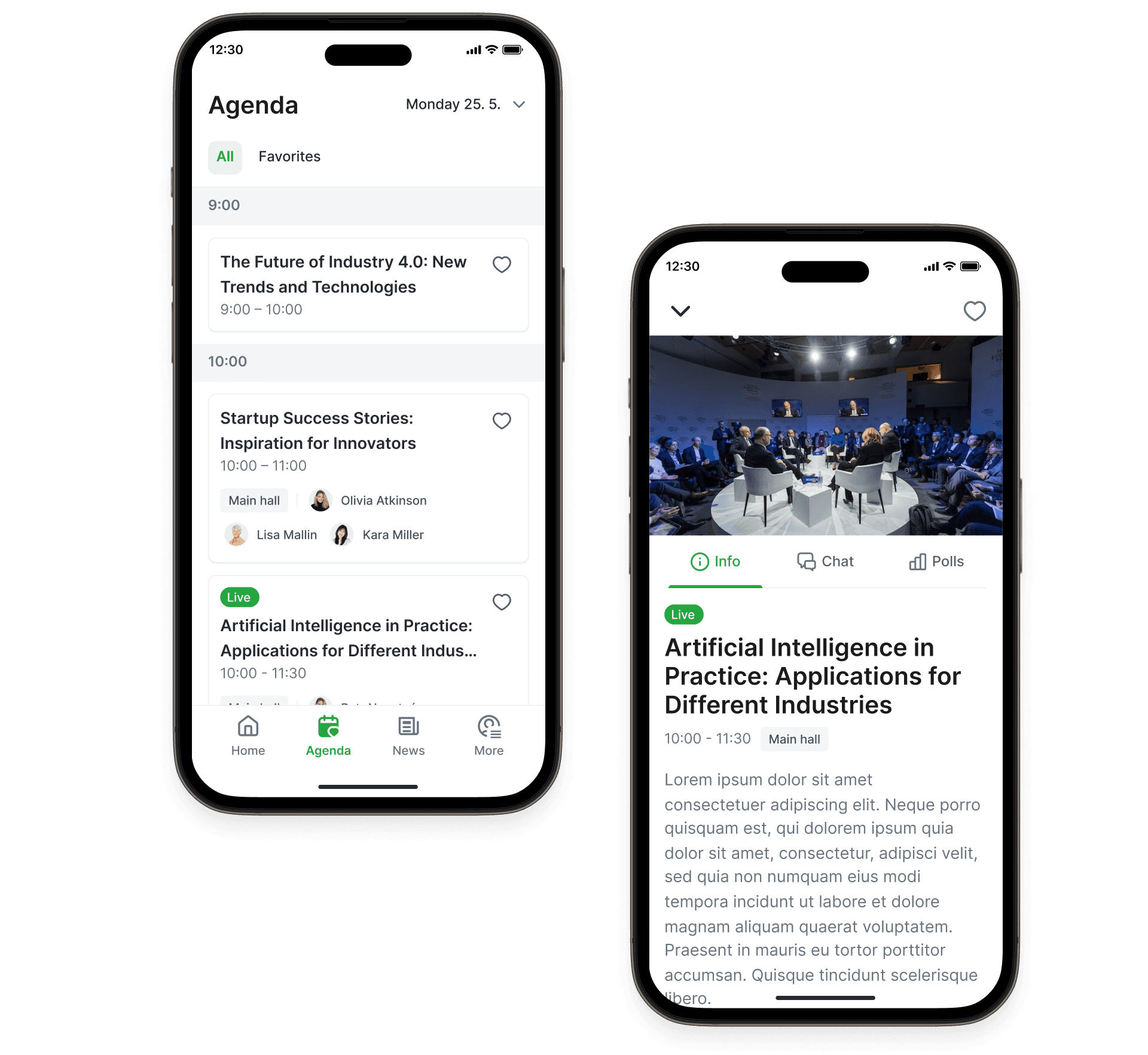 Event agenda at your fingertips