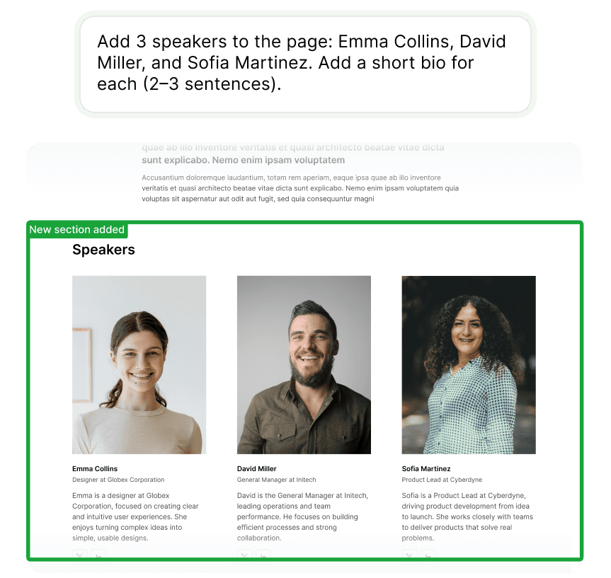Build pages and content