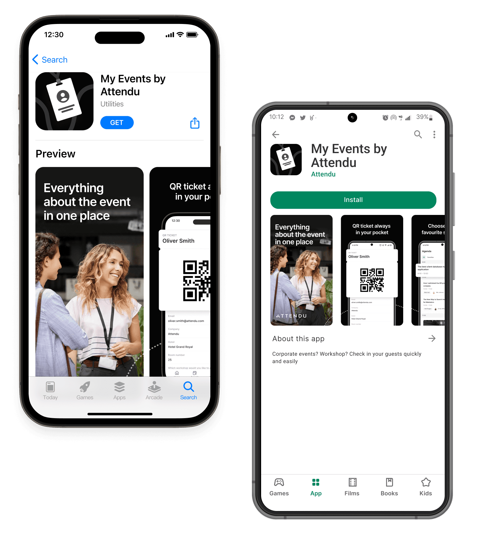Attendu event mobile app