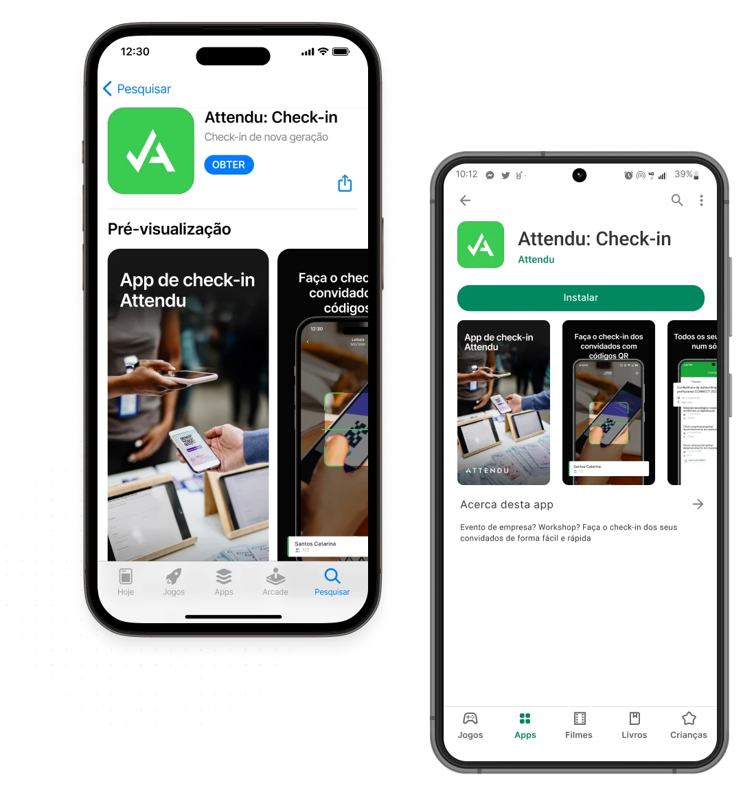 Aplicação de check-in Attendu
